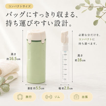 日本で大人気！これ1本✨4in1トラベルボトル No.1